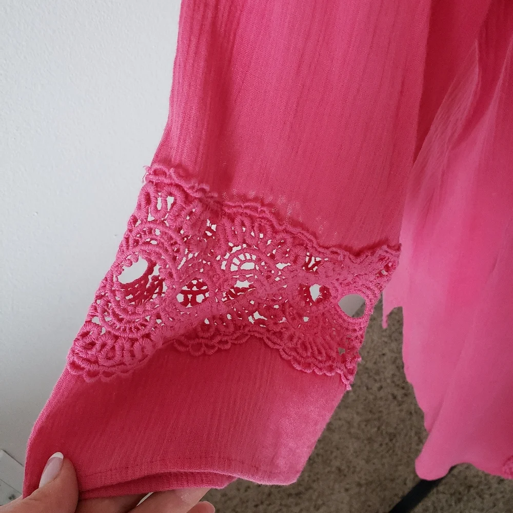 🏖la BLANCA pink cotton cover up size medium 🌴 - Picture 4 of 6